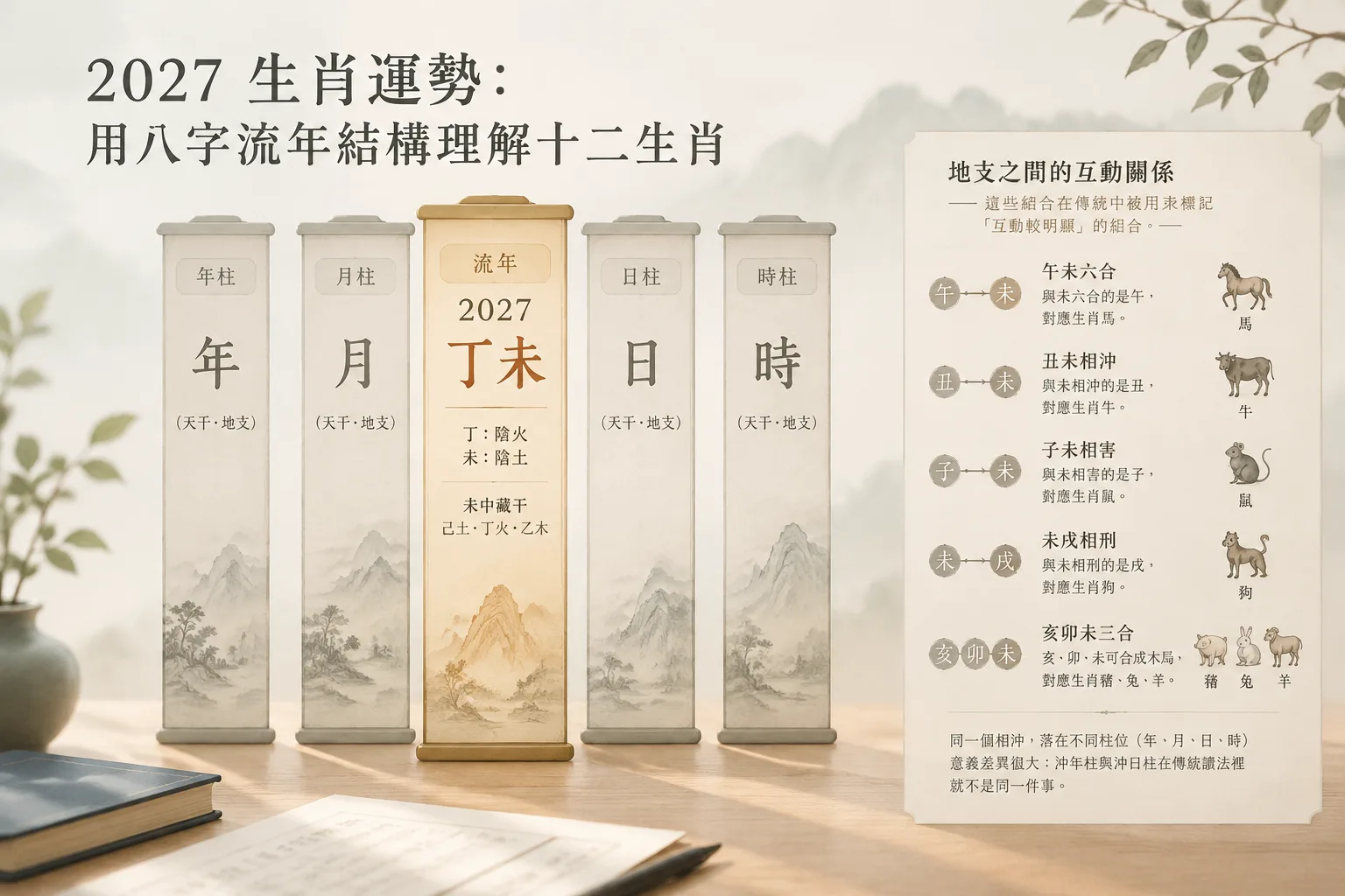 Clean diagram of four vertical pillars
